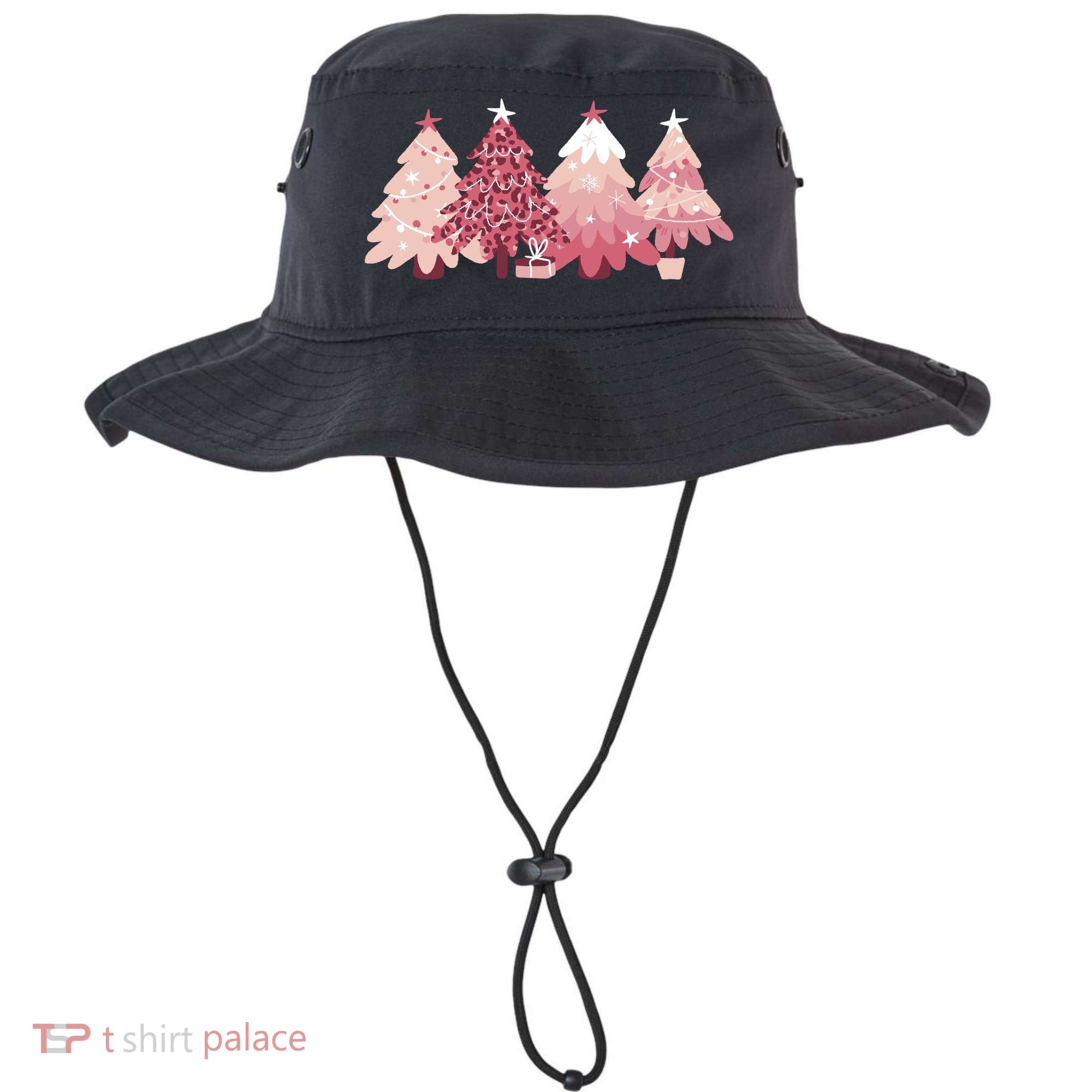 Pink Christmas Tree Holiday Bucket Hat