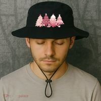 Pink Christmas Tree Holiday Bucket Hat thumb 2