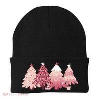 Pink Christmas Tree Holiday Beanie thumb 0