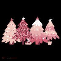 Pink Christmas Tree Holiday Women's Hoodie thumb 2