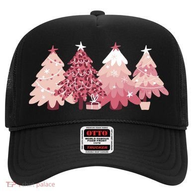 Pink Christmas Tree Holiday Hat