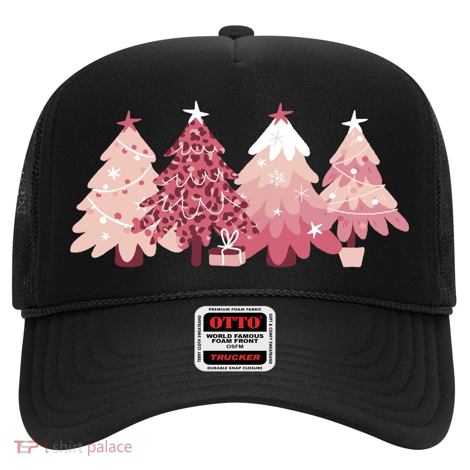 Pink Christmas Tree Holiday Hat