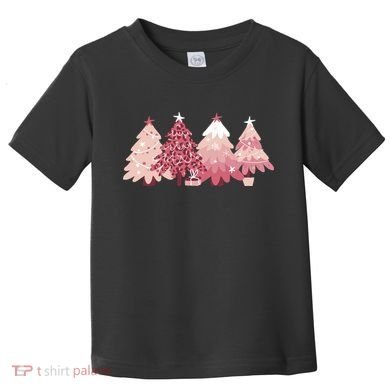 Pink Christmas Tree Holiday Toddler T-Shirt