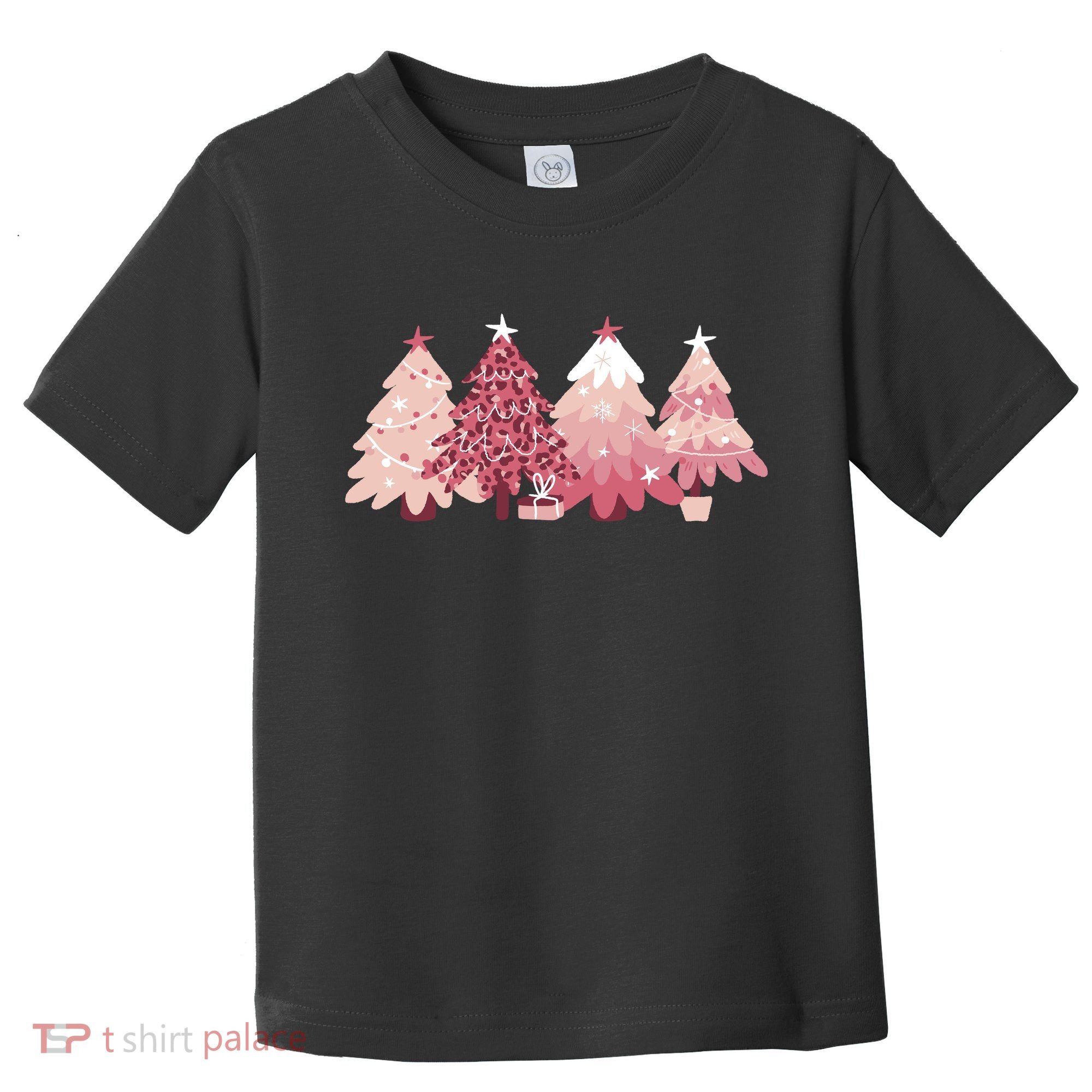 Pink Christmas Tree Holiday Toddler T-Shirt