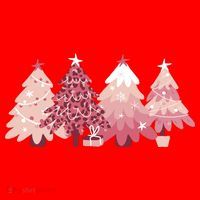 Pink Christmas Tree Holiday Santa Hat thumb 1