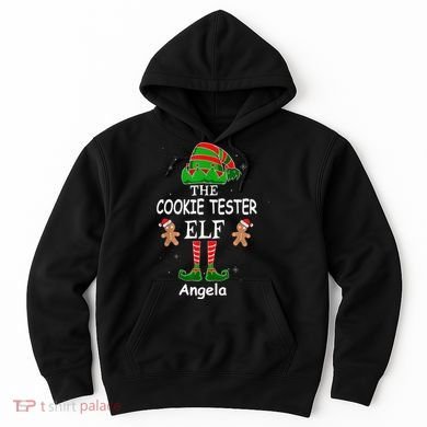 Personalized Cookie Tester Elf Family Matching Charismas Custom Name Hoodie