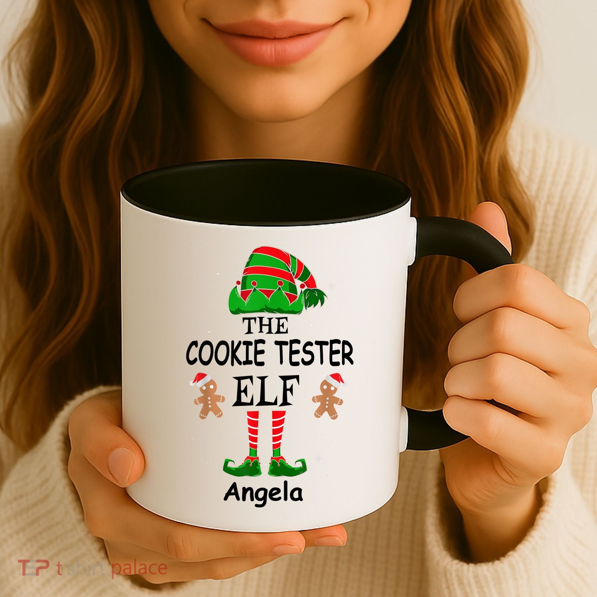 Personalized Cookie Tester Elf Family Matching Charismas Custom Name Coffee Mug