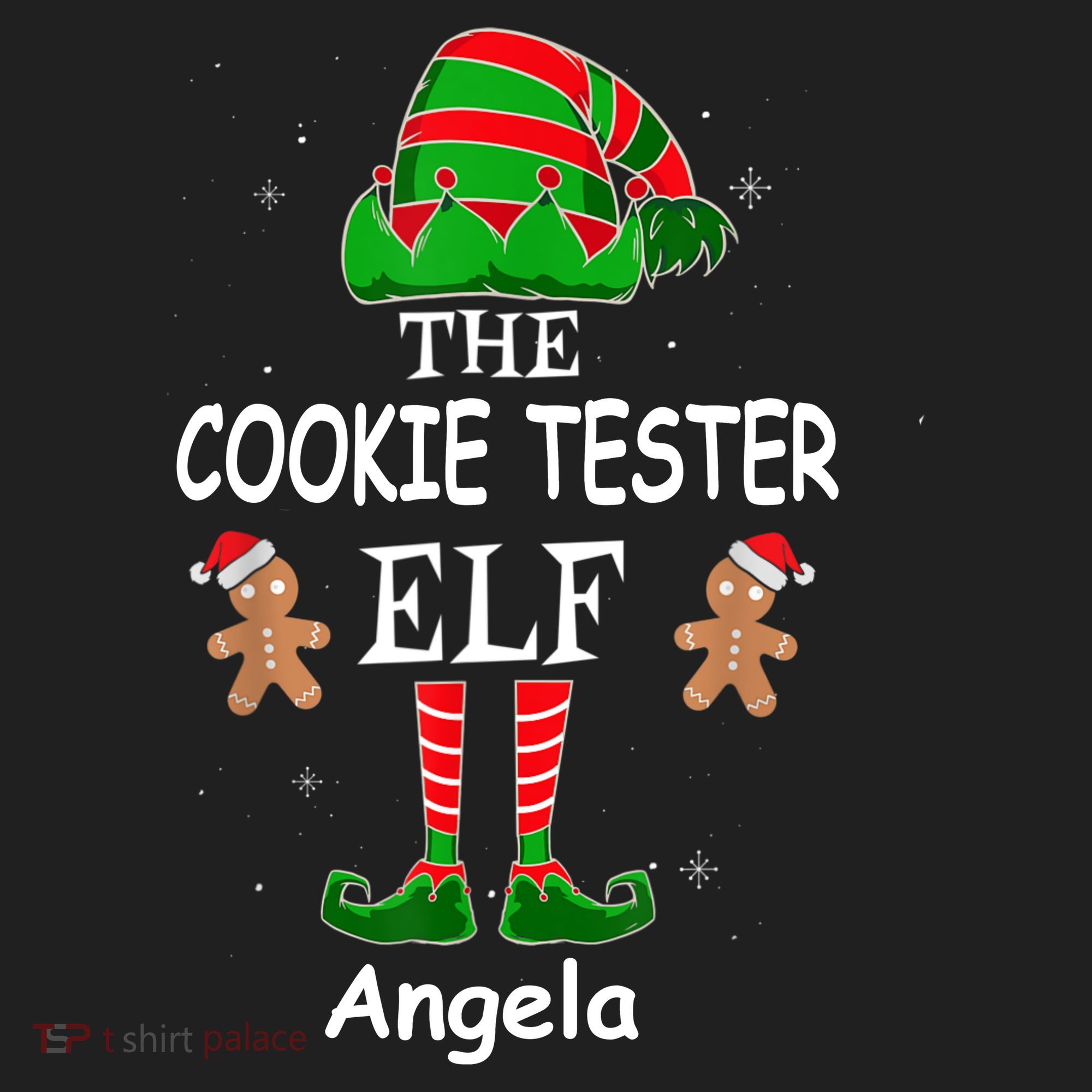 Personalized Cookie Tester Elf Family Matching Charismas Custom Name Beanie