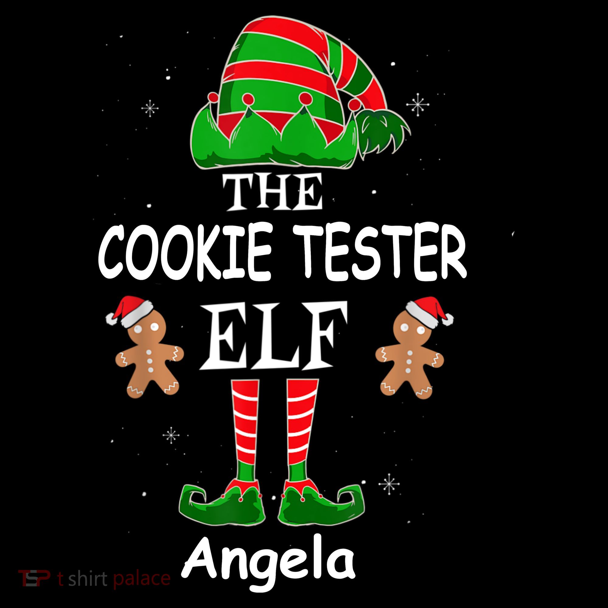 Personalized Cookie Tester Elf Family Matching Charismas Custom Name Women's Hoodie