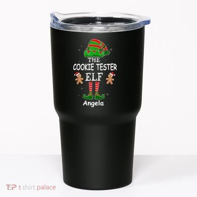 Personalized Cookie Tester Elf Family Matching Charismas Custom Name Tumbler
