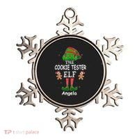 Personalized Cookie Tester Elf Family Matching Charismas Custom Name Ornament thumb 0