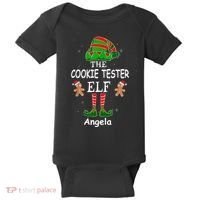 Personalized Cookie Tester Elf Family Matching Charismas Custom Name Baby Bodysuit thumb 0