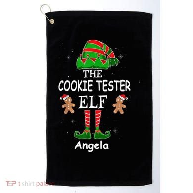 Personalized Cookie Tester Elf Family Matching Charismas Custom Name Golf Towel