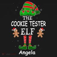 Personalized Cookie Tester Elf Family Matching Charismas Custom Name Women's T-Shirt thumb 6