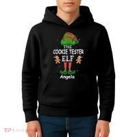 Personalized Cookie Tester Elf Family Matching Charismas Custom Name Kids Hoodie thumb 4