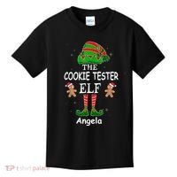 Personalized Cookie Tester Elf Family Matching Charismas Custom Name Kids T-Shirt thumb 0