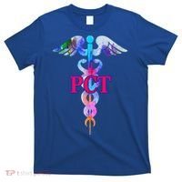 Patient Care Technician Pct Caduceus Watercolor Art Graphic Funny Gift T-Shirt thumb 0