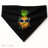 Pineapple Christmas Tree Lights Xmas Boys Sunglasses USA-Made Doggie Bandana thumb 0