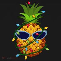 Pineapple Christmas Tree Lights Xmas Boys Sunglasses USA-Made Doggie Bandana thumb 2