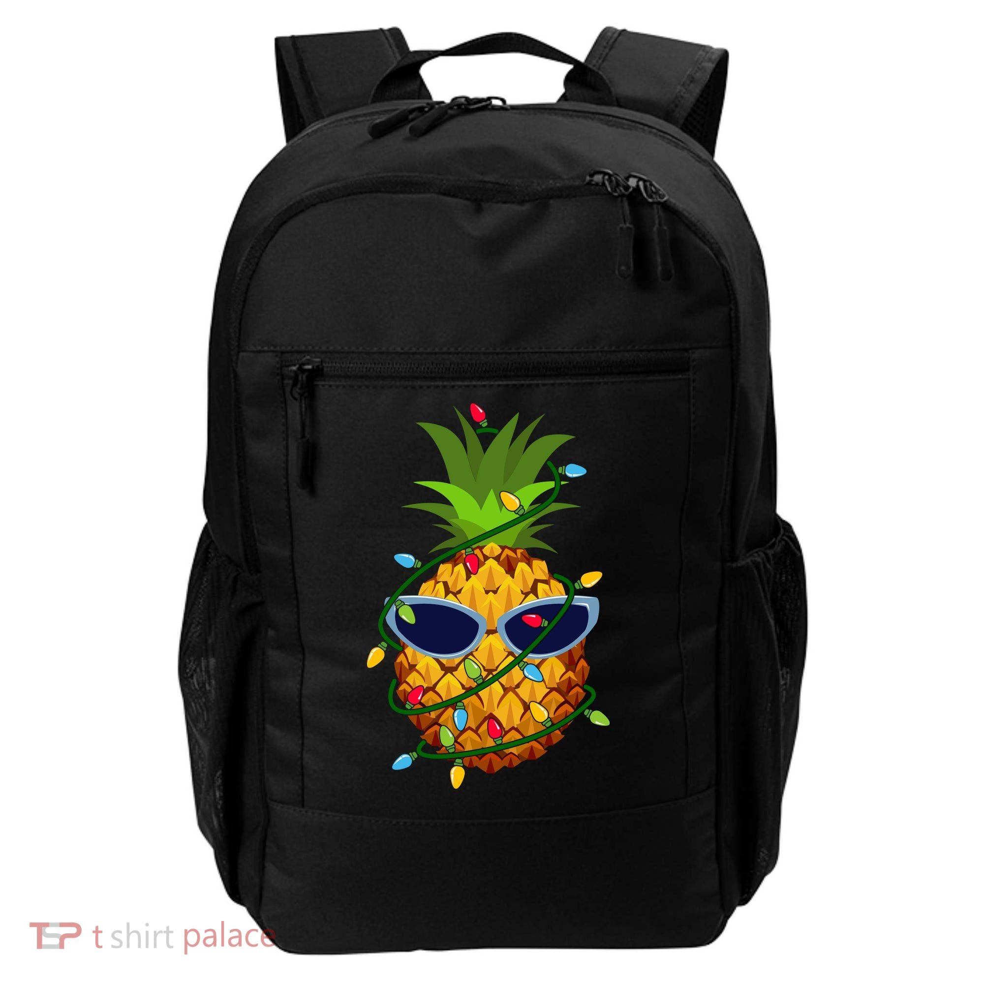 Pineapple Christmas Tree Lights Xmas Boys Sunglasses Backpack