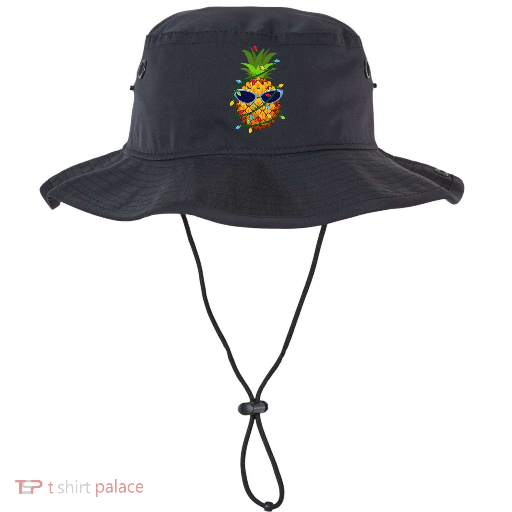 Pineapple Christmas Tree Lights Xmas Boys Sunglasses Bucket Hat