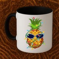 Pineapple Christmas Tree Lights Xmas Boys Sunglasses Coffee Mug thumb 2