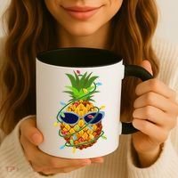 Pineapple Christmas Tree Lights Xmas Boys Sunglasses Coffee Mug thumb 3
