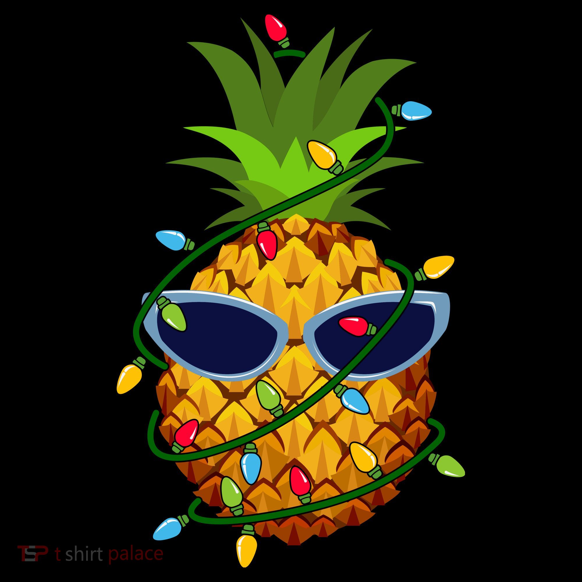 Pineapple Christmas Tree Lights Xmas Boys Sunglasses Women's Hoodie