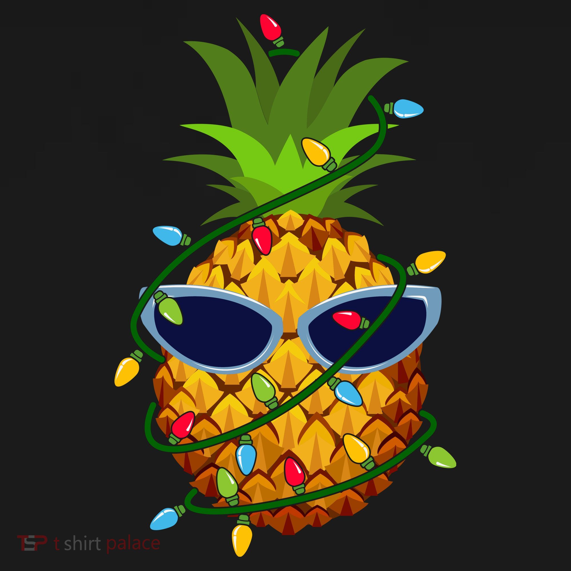 Pineapple Christmas Tree Lights Xmas Boys Sunglasses Ornament