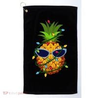 Pineapple Christmas Tree Lights Xmas Boys Sunglasses Golf Towel thumb 0