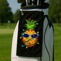 Pineapple Christmas Tree Lights Xmas Boys Sunglasses Golf Towel thumb 2
