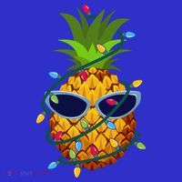 Pineapple Christmas Tree Lights Xmas Boys Sunglasses Apron thumb 3