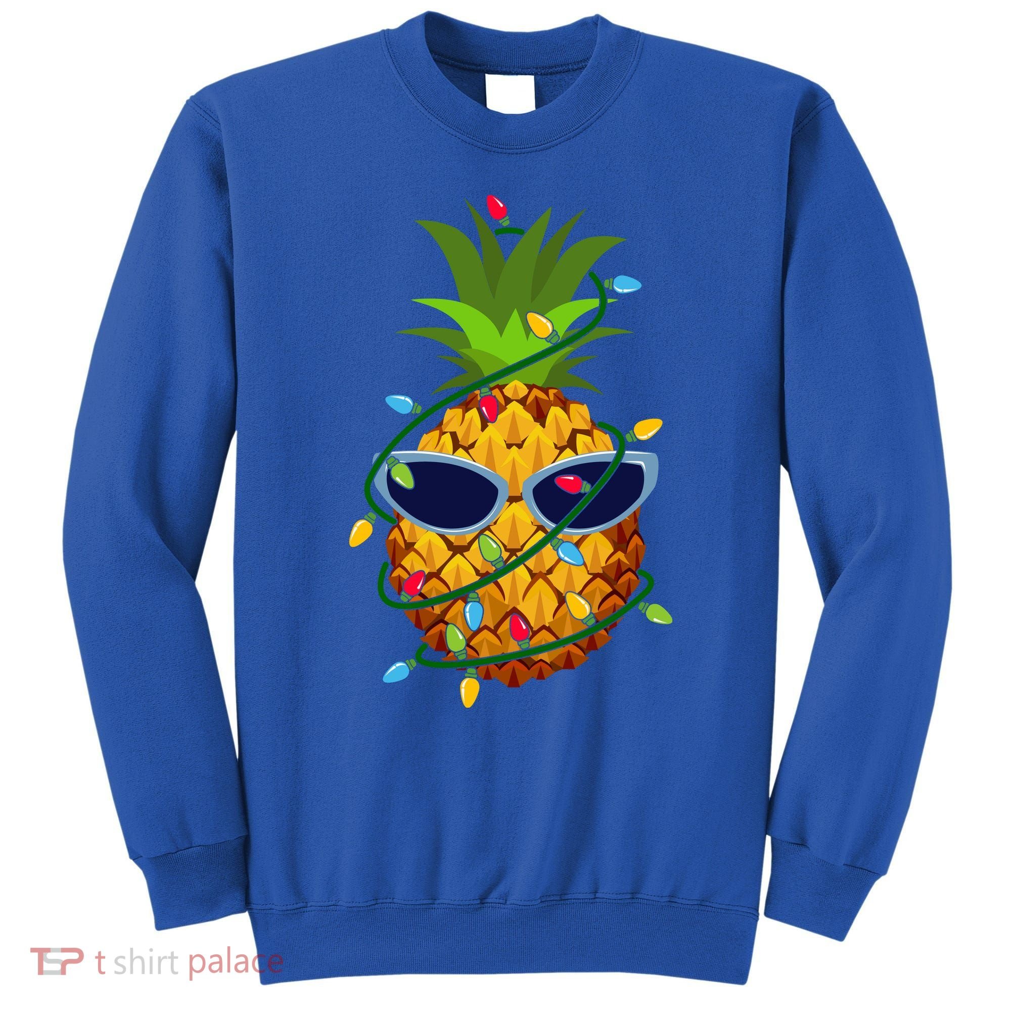 Pineapple Christmas Tree Lights Xmas Boys Sunglasses Sweatshirt