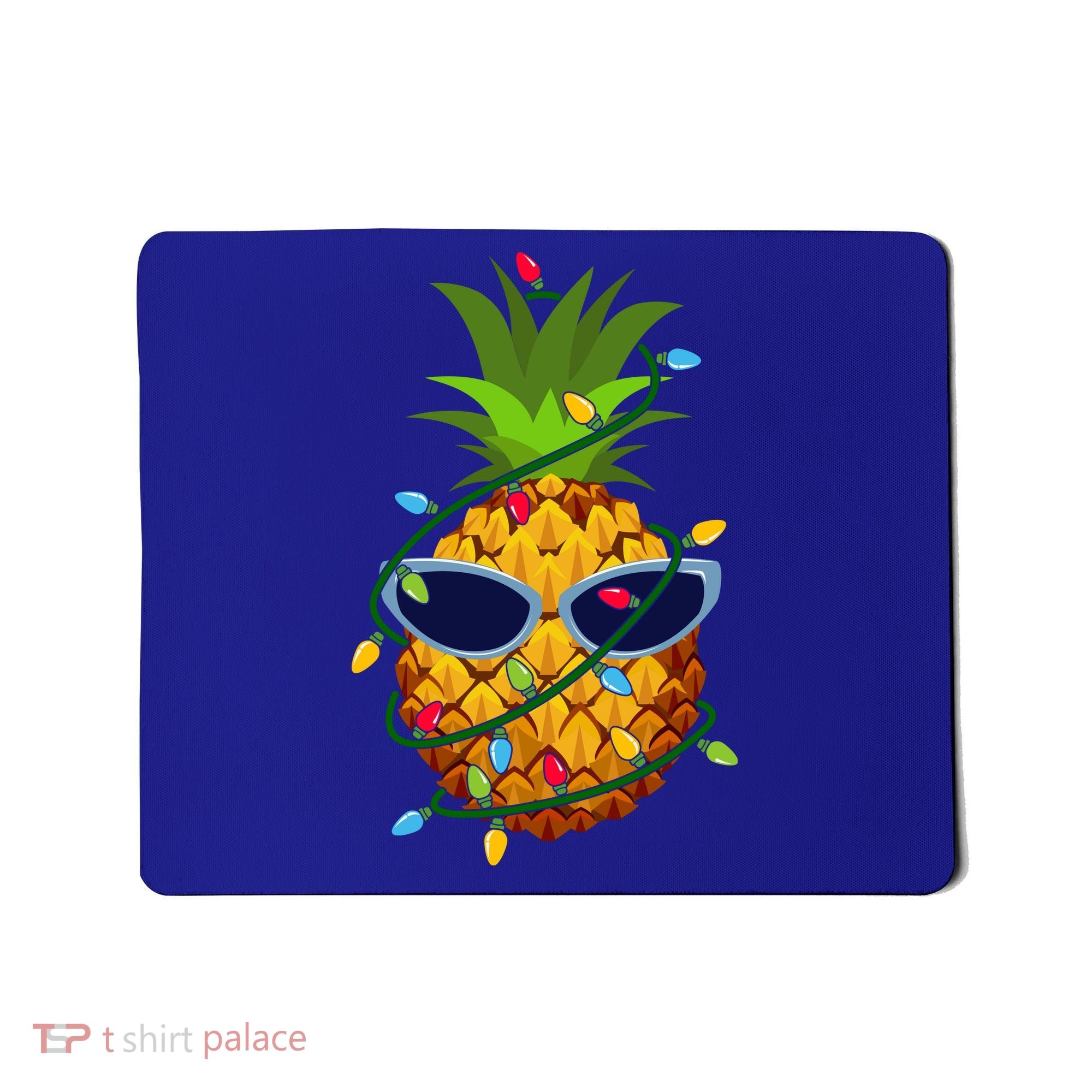 Pineapple Christmas Tree Lights Xmas Boys Sunglasses Mousepad