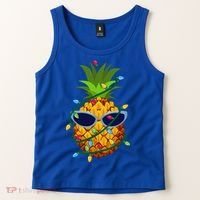 Pineapple Christmas Tree Lights Xmas Boys Sunglasses Tank Top thumb 2