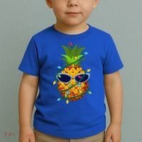 Pineapple Christmas Tree Lights Xmas Boys Sunglasses Toddler T-Shirt thumb 2