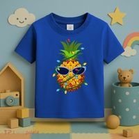 Pineapple Christmas Tree Lights Xmas Boys Sunglasses Toddler T-Shirt thumb 3