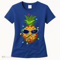 Pineapple Christmas Tree Lights Xmas Boys Sunglasses Women's T-Shirt thumb 0