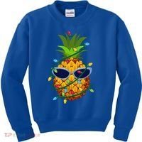 Pineapple Christmas Tree Lights Xmas Boys Sunglasses Kids Sweatshirt thumb 0