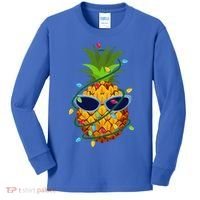 Pineapple Christmas Tree Lights Xmas Boys Sunglasses Kids Long Sleeve Shirt thumb 0