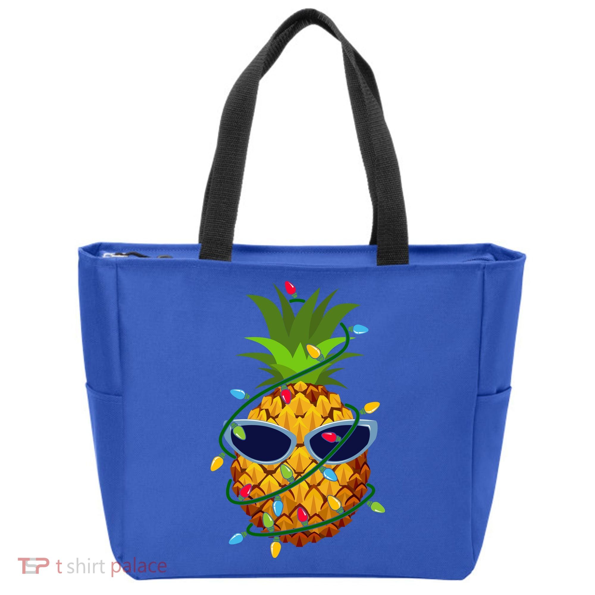 Pineapple Christmas Tree Lights Xmas Boys Sunglasses Tote Bag