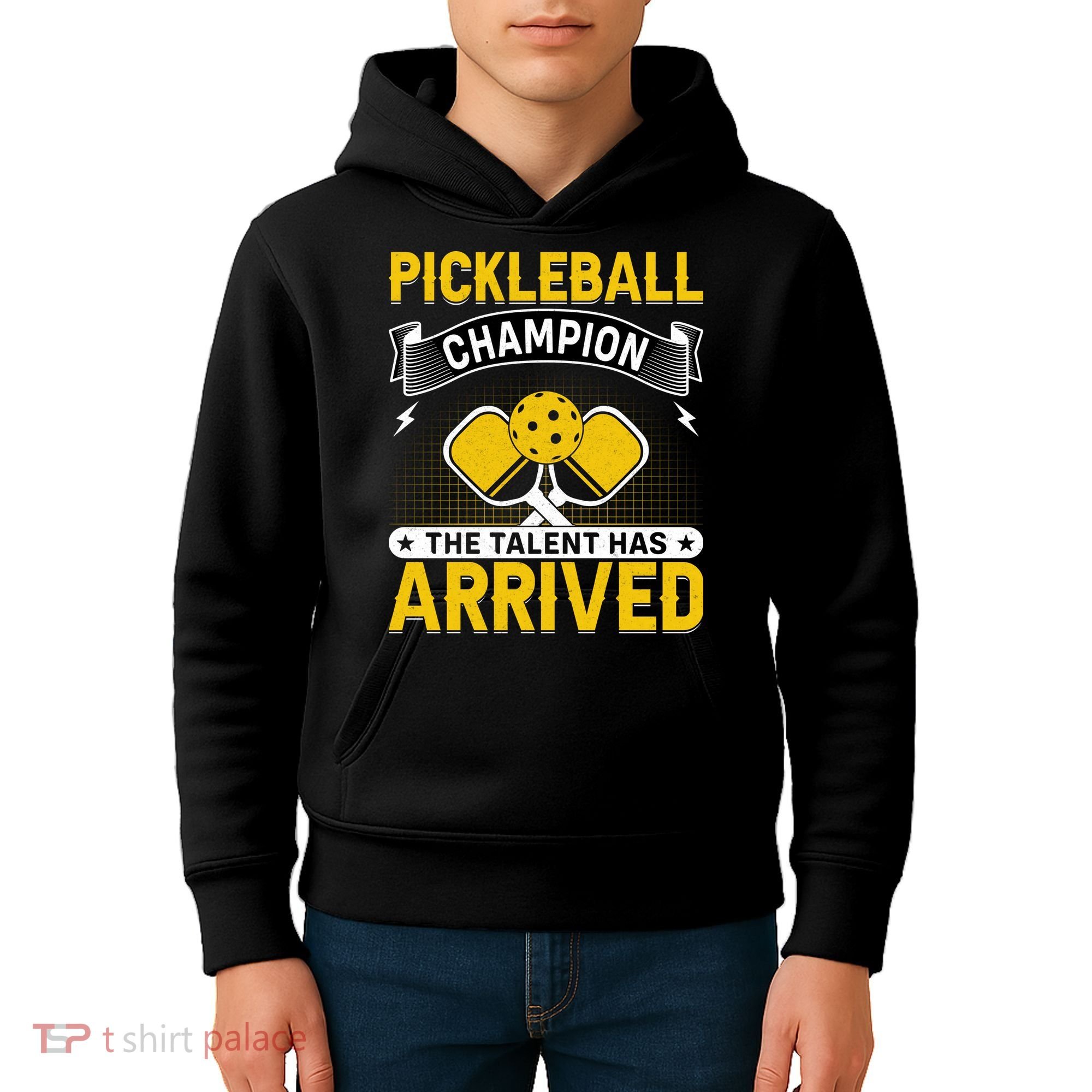 Pickleball Champion The Talent Hat Arrived Kids Hoodie