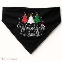Poland Christmas Tree Polish Merry Xmas Wesolych Swiat USA-Made Doggie Bandana thumb 0