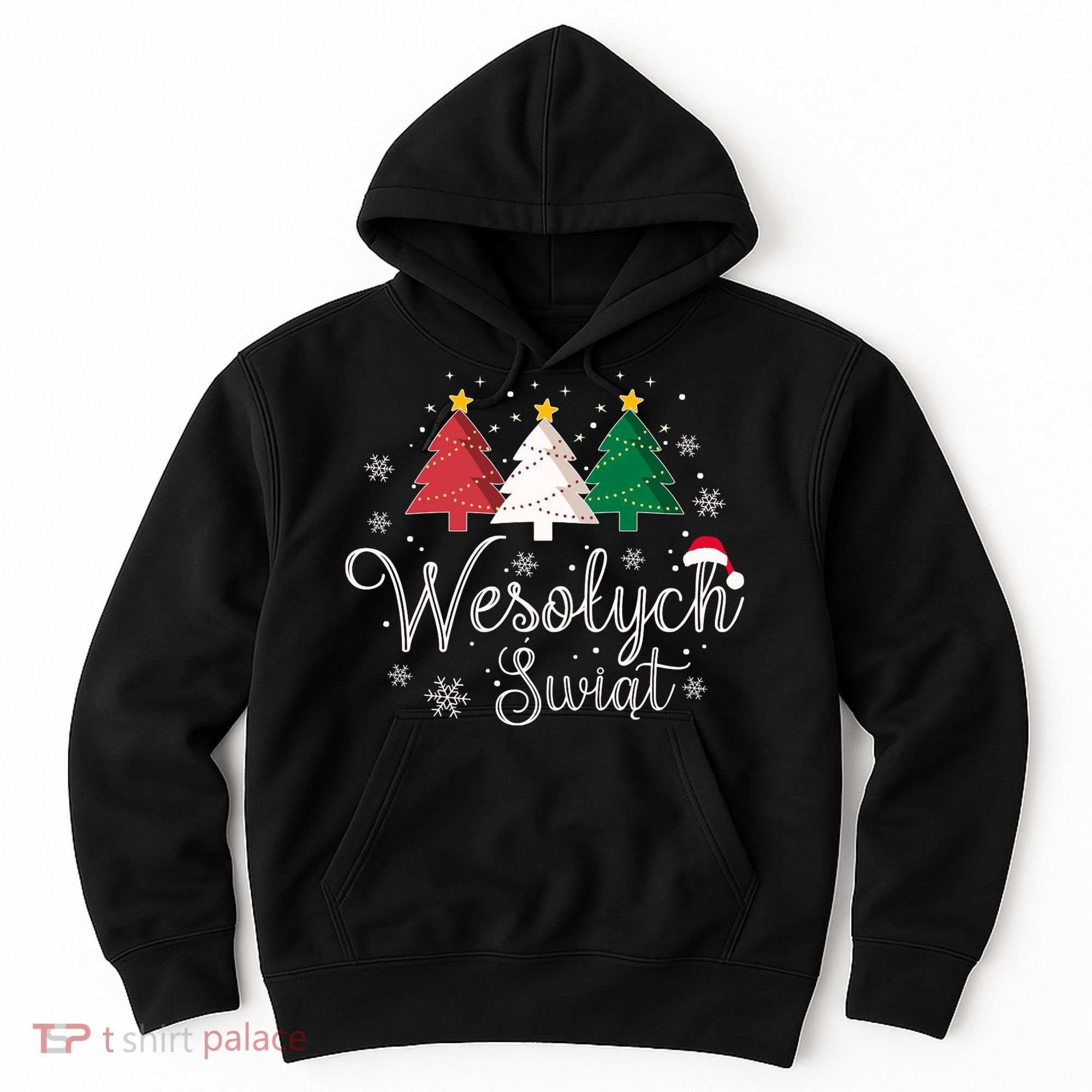 Poland Christmas Tree Polish Merry Xmas Wesolych Swiat Hoodie