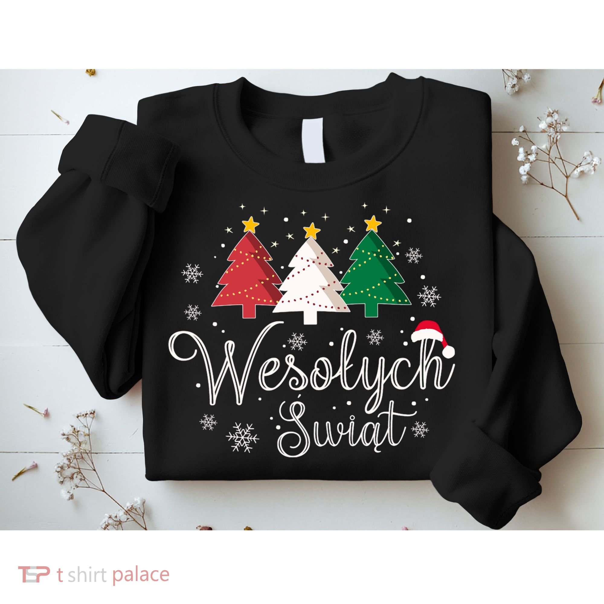 Poland Christmas Tree Polish Merry Xmas Wesolych Swiat Sweatshirt