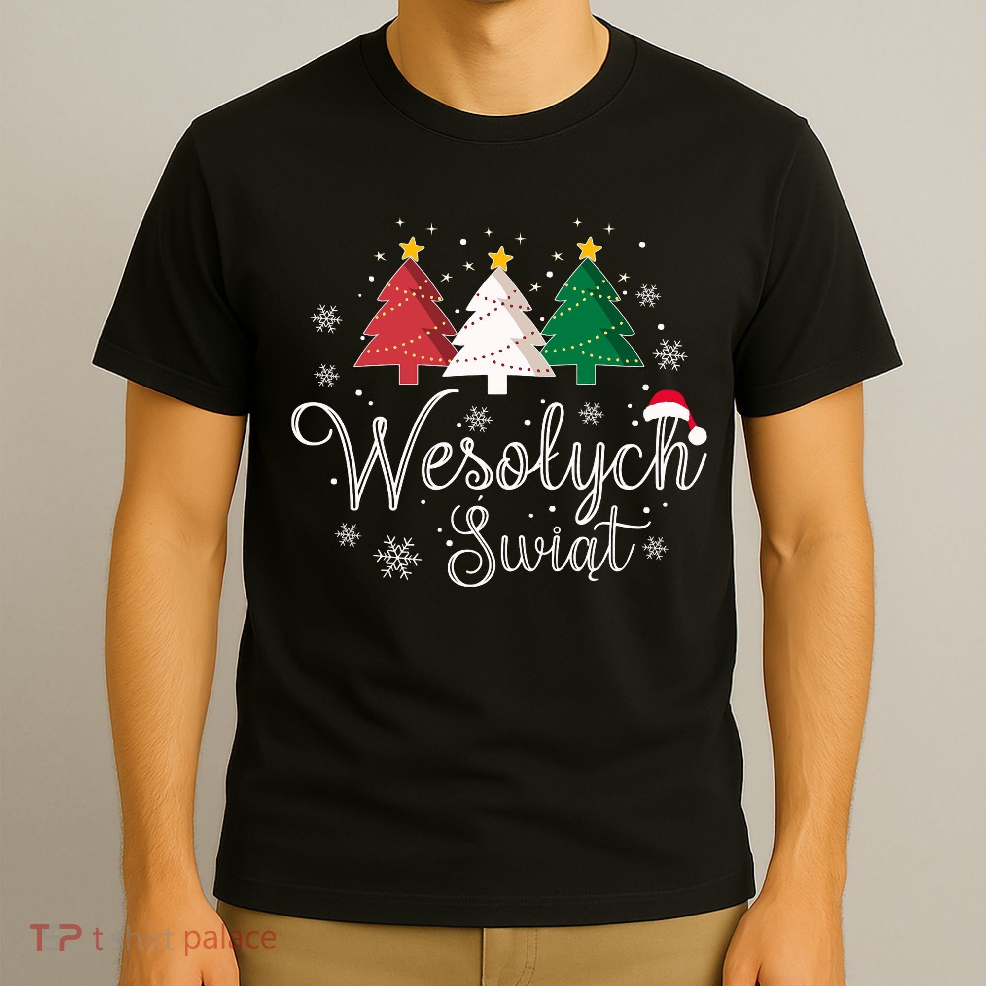 Poland Christmas Tree Polish Merry Xmas Wesolych Swiat T-Shirt