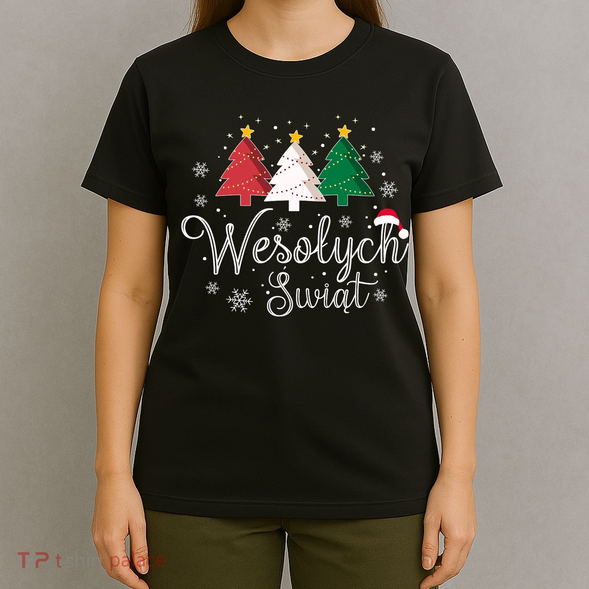 Poland Christmas Tree Polish Merry Xmas Wesolych Swiat T-Shirt