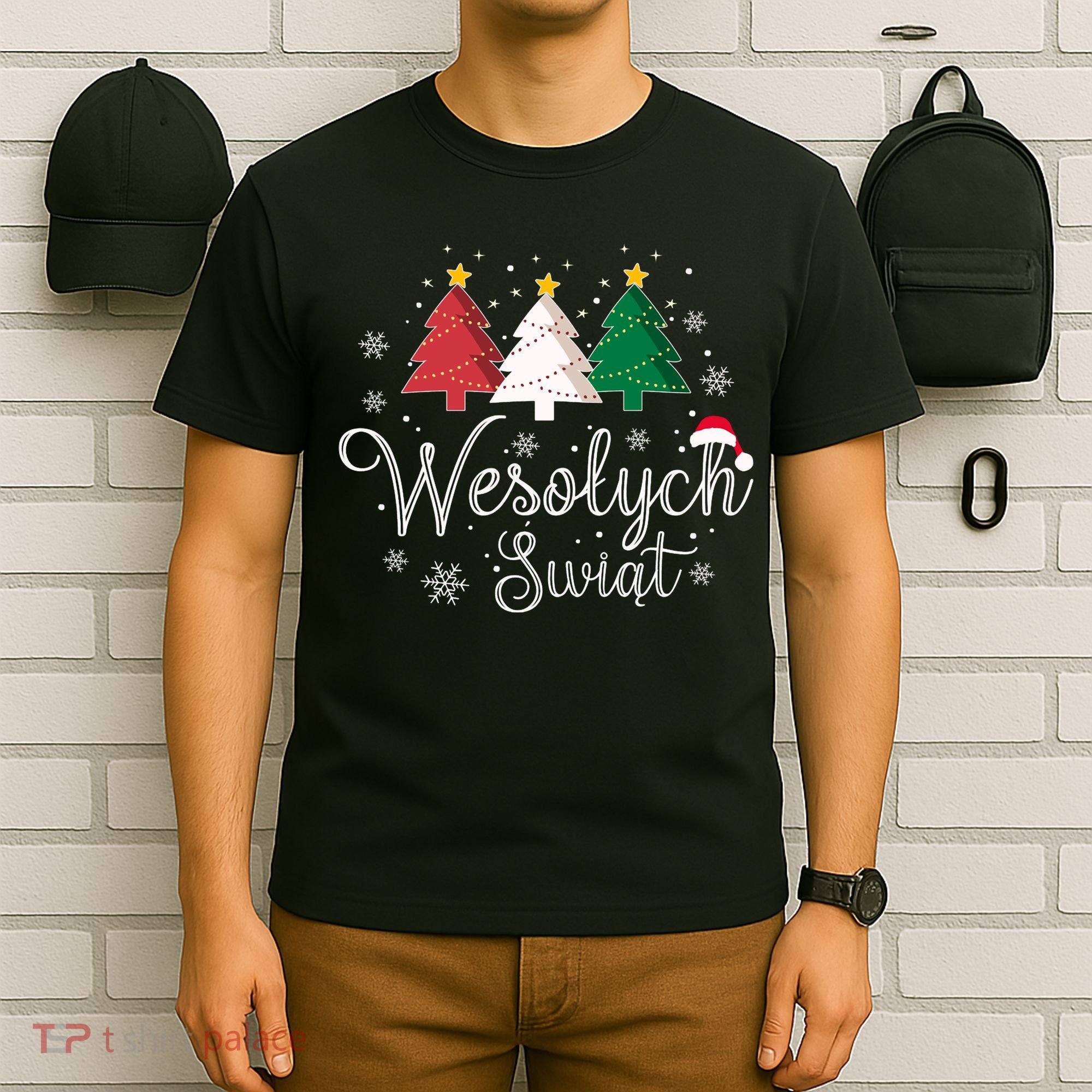 Poland Christmas Tree Polish Merry Xmas Wesolych Swiat T-Shirt