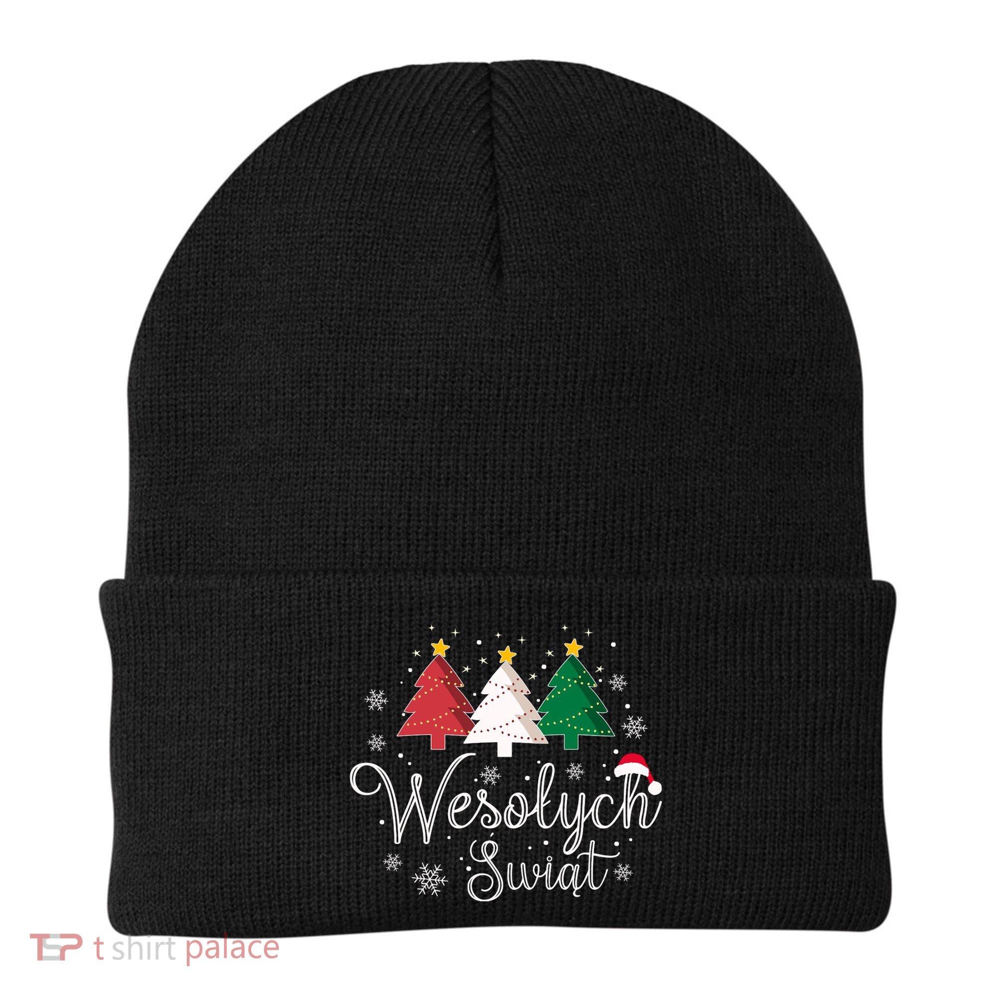 Poland Christmas Tree Polish Merry Xmas Wesolych Swiat Beanie