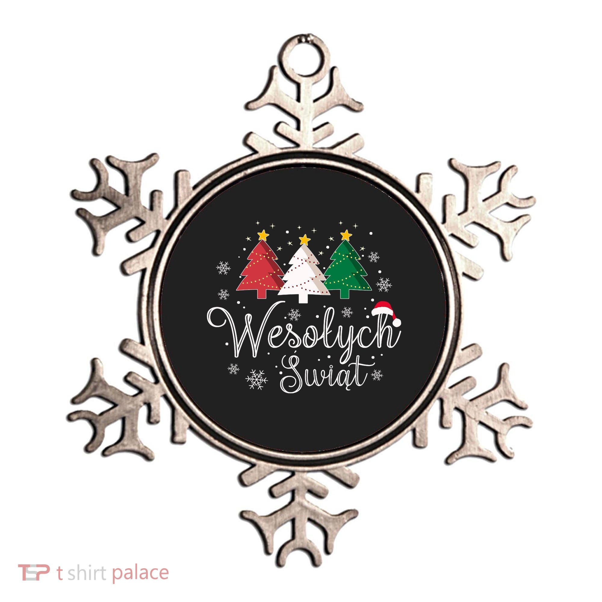 Poland Christmas Tree Polish Merry Xmas Wesolych Swiat Ornament